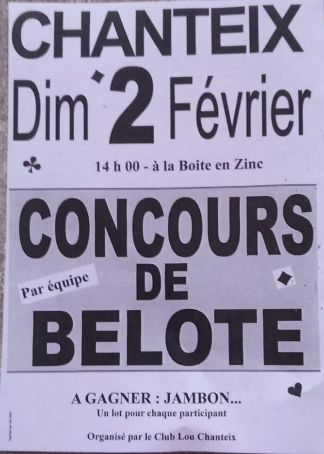 Concours de belote