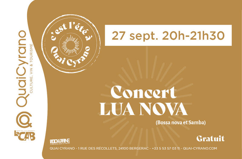 C'est l'été à Quai Cyrano : concert LUA NOVA (Bossa nova et Samba)