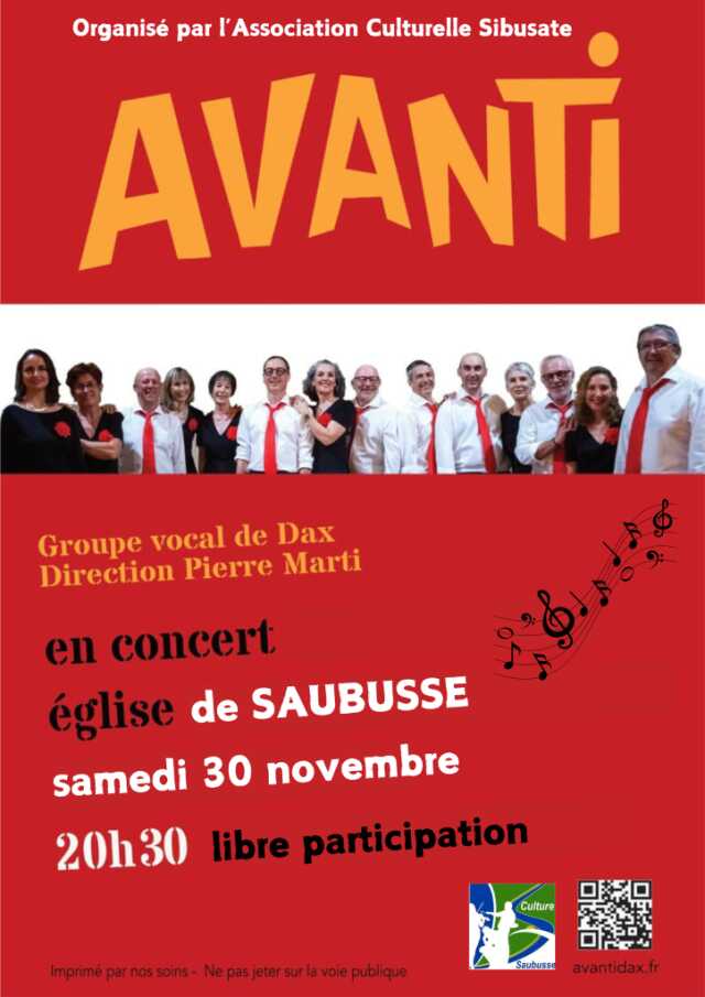 Concert avec le groupe vocal de Dax