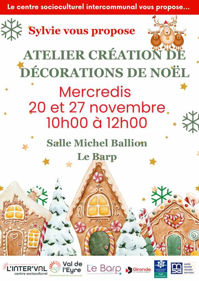 Atelier de création de décoration de Noël