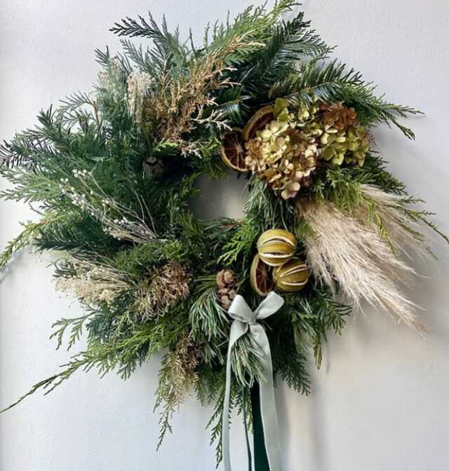 Atelier couronne de Noël chez Deflorette - Limoges