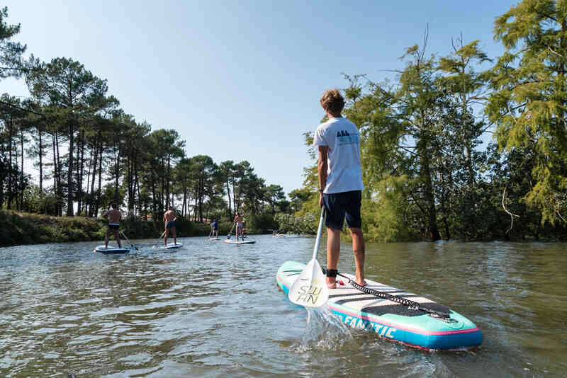 Descente du courant de Mimizan en paddle - Animation enfants