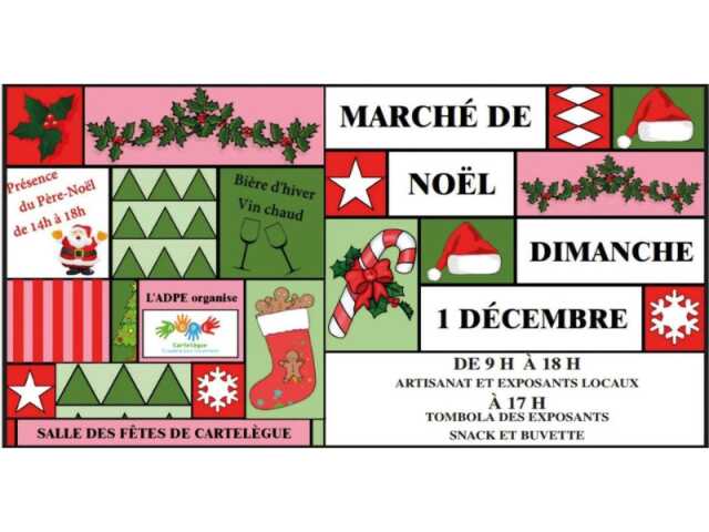 Marché de Noël de l'Amicale des Parents d'Elèves de Cartelègue