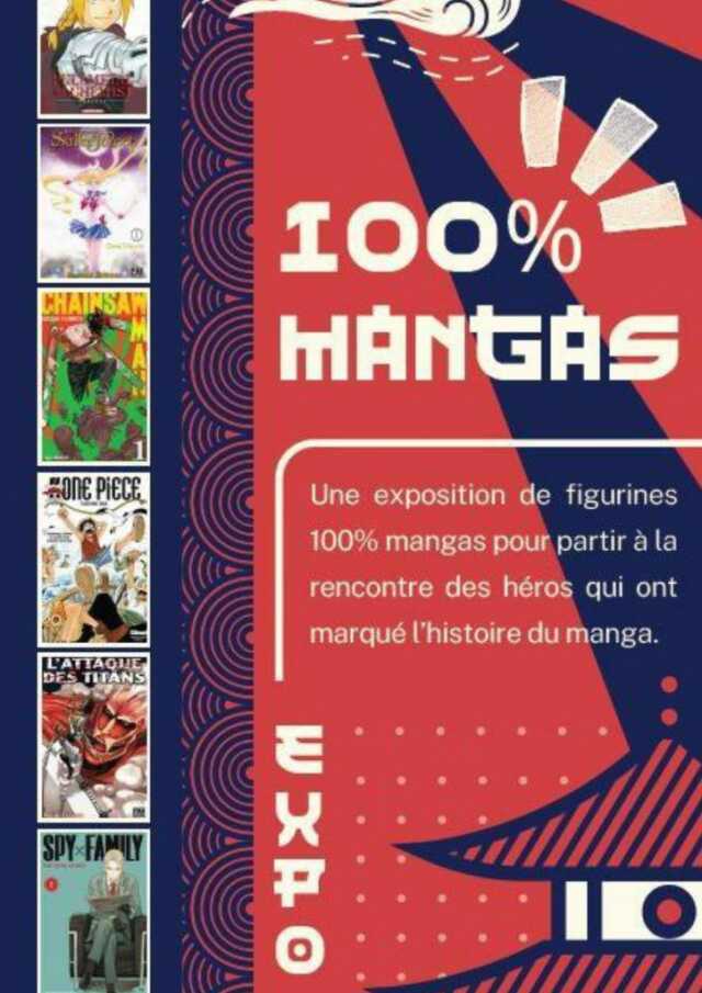 Exposition à la Médiathèque / 100% Mangas