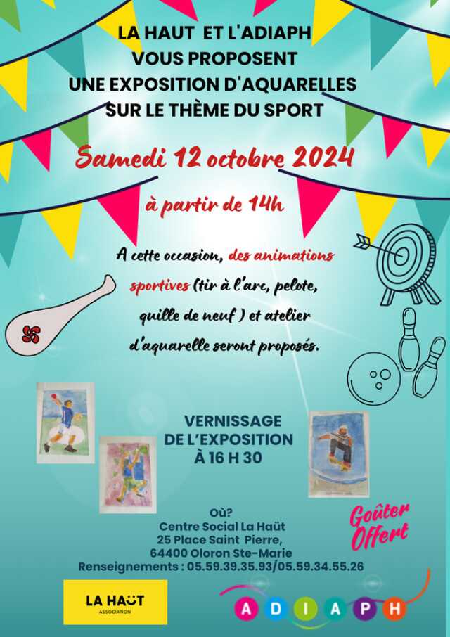 Exposition d'aquarelles sur le thème du sport