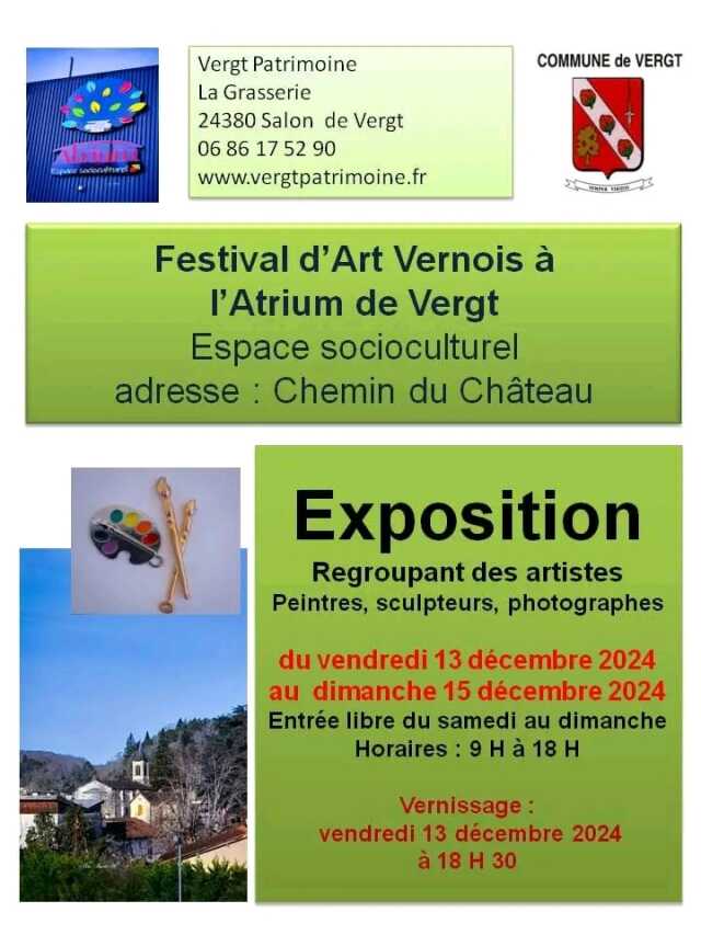 Festival d'Art Vernois - VERGT - 13.12 au 15.12