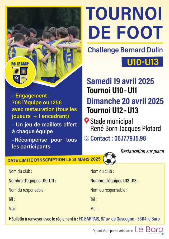 Tournoi de foot : Challenge Bernard Dulin U10 - U13