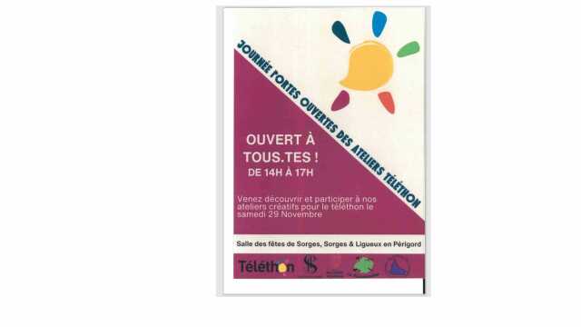 Journée Portes Ouvertes des Ateliers Téléthon - 29 novembre 2025 - Sorges 24