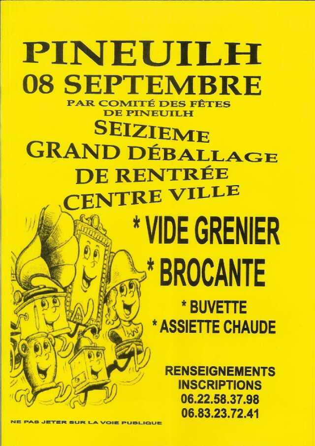 Vide grenier grand déballage de rentrée