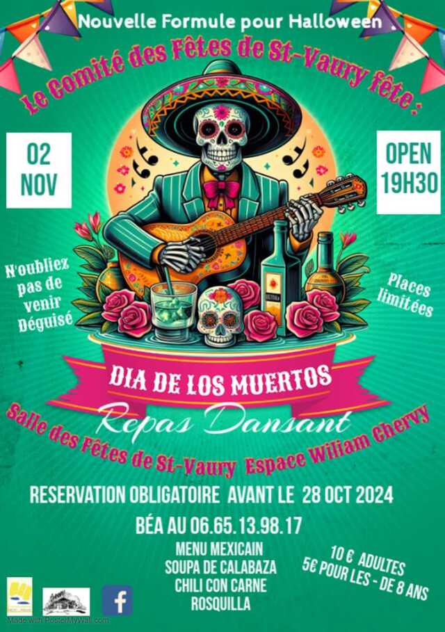 Halloween : repas dansant - Dia des los Muertos