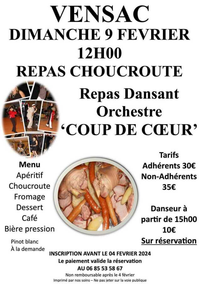 Repas dansant avec l'orchestre 