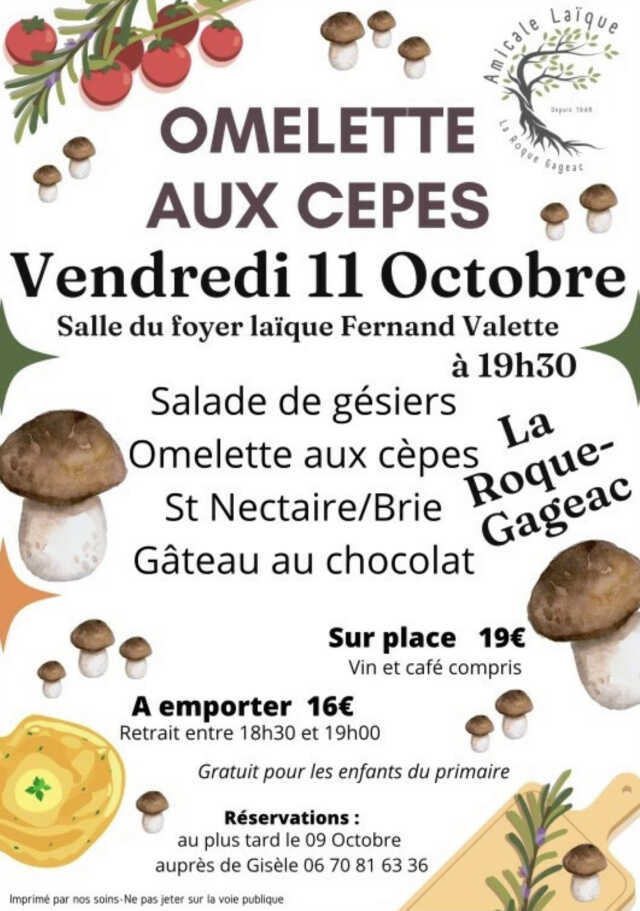 Omellete aux cèpes