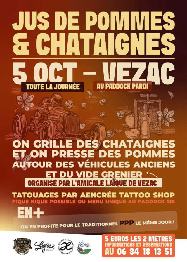 Jus de pommes & chataignes + Vide grenier