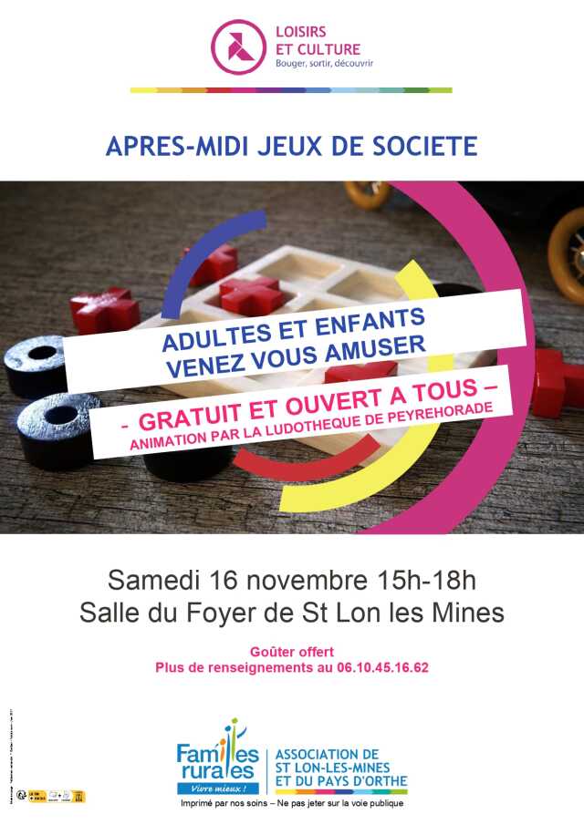 Après-midi jeux de société