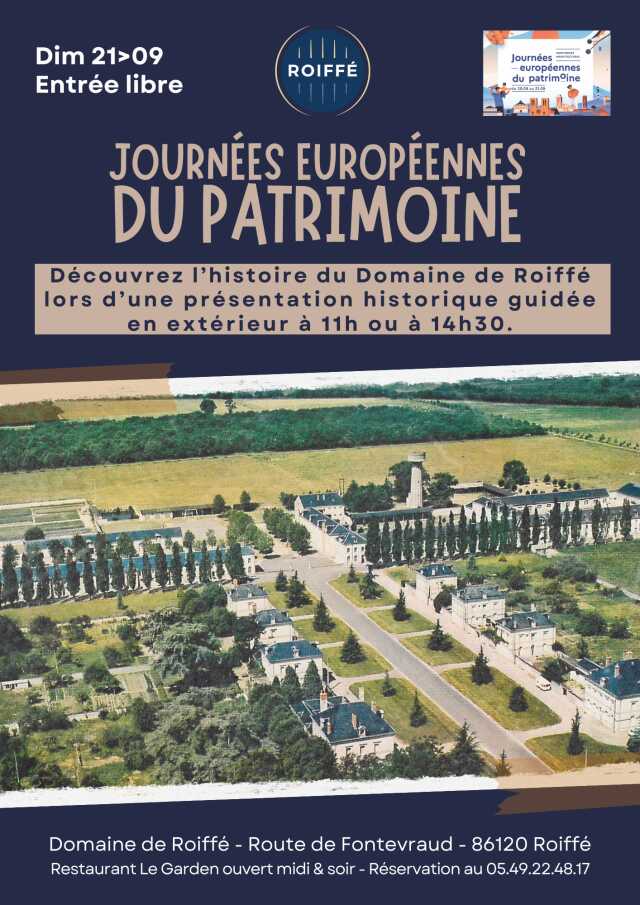 Journées Européennes du Patrimoine Domaine de Roiffé