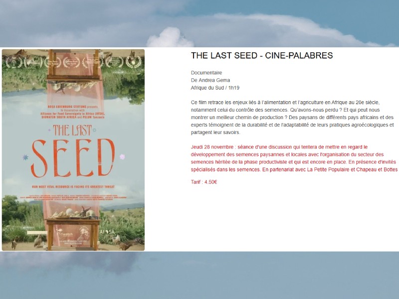 Ciné-palabres : the last seed