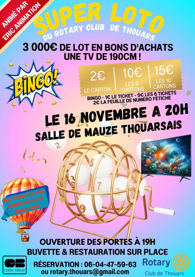 Super loto du Rotary Club de Thouars