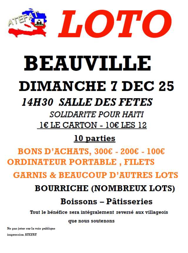Loto solidaire à Beauville
