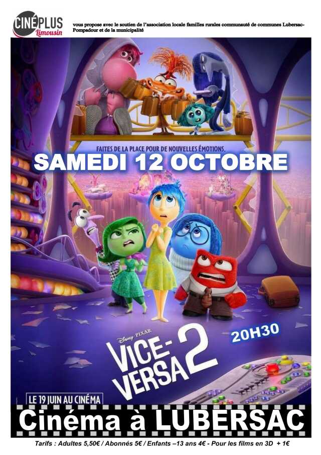 Cinéma à Lubersac : Vice Versa 2