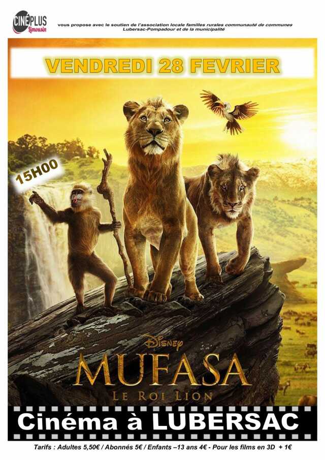 Cinéma à Lubersac : Mufasa - Le Roi Lion