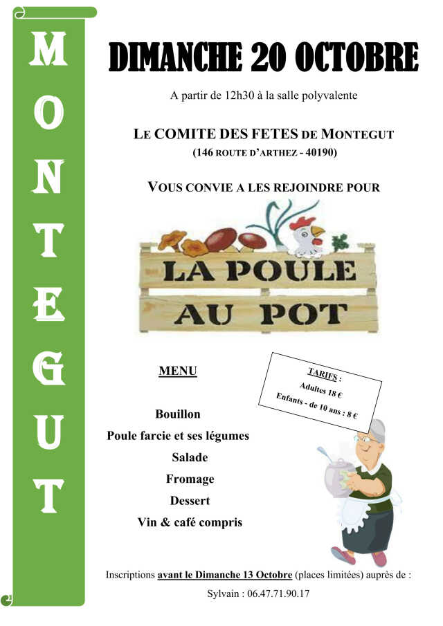 Repas Poule au pot