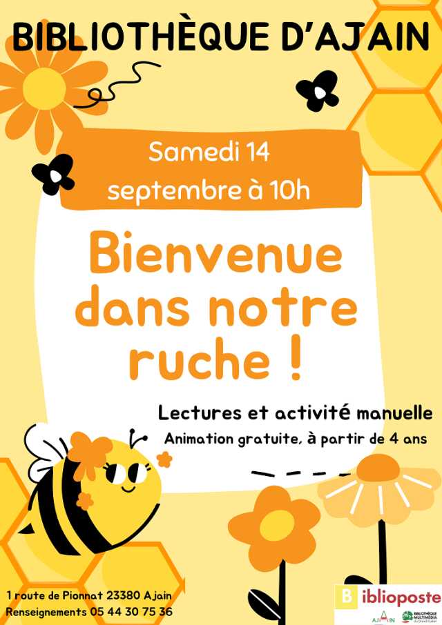 Bienvenue dans notre ruche : lectures et activité manuelle