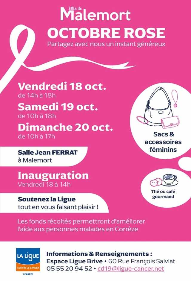 Octobre Rose : vente de sacs et accessoires