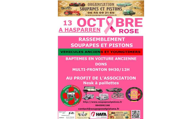 Octobre Rose : Rassemblement du club Soupapes et pistons