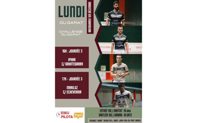 Pelote basque à main nue : challenge du Garat