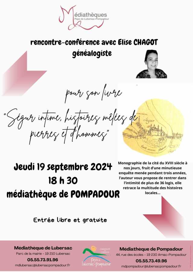 Rencontre - conférence avec Elise CHAGOT généalogiste