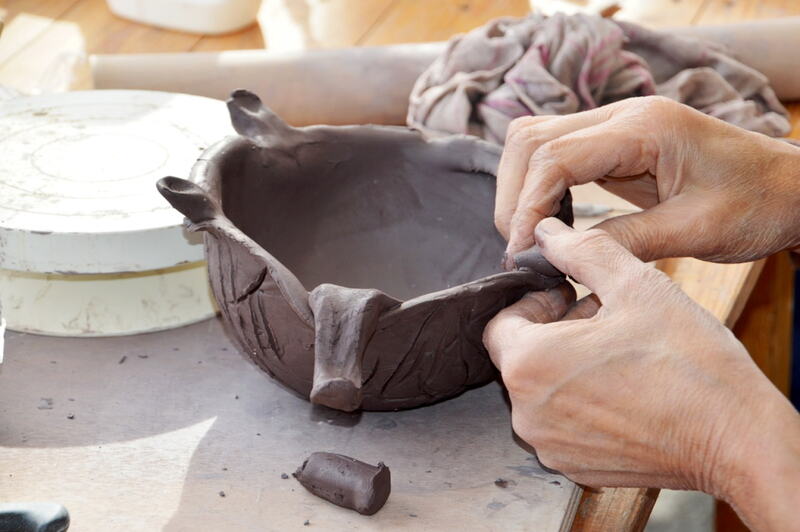 Visite d'un atelier de céramiste