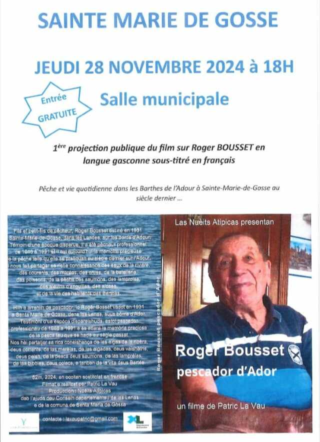 1ère projection du film sur Roger Bousset