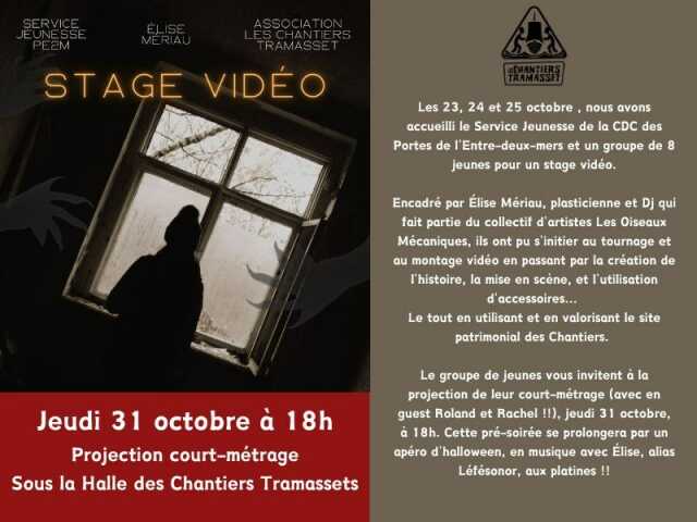 Projection court-métrage d'halloween