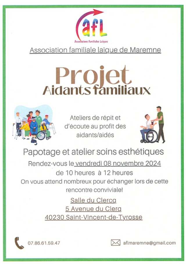 Projet aidants familiaux : papotage et soins esthétiques