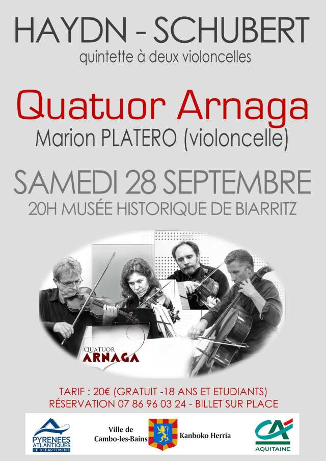 Concert du Quatuor Arnaga :  Arnaga & Marion Platero  HAYDN – SCHUBERT