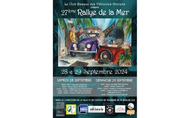 Passage du 27ème rallye de la mer par le club basque des véhicules anciens