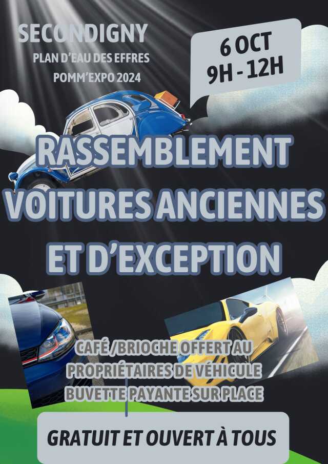 Rassemblement de voitures anciennes, sportives et d'exception