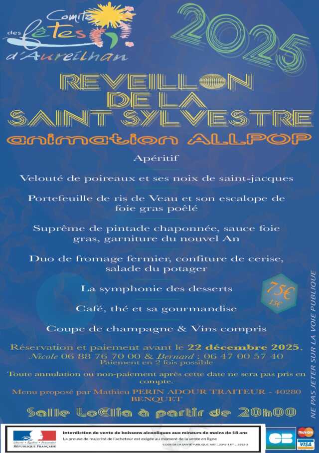 Réveillon 2025 avec Animation musicale