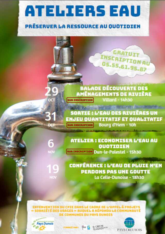 Ateliers eau : économiser l'eau au quotidien