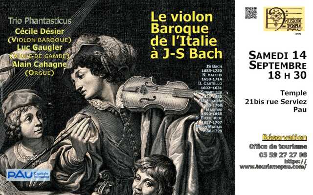 Concert de musique ancienne: “Le violon Baroque de l’Italie à J-S Bach”