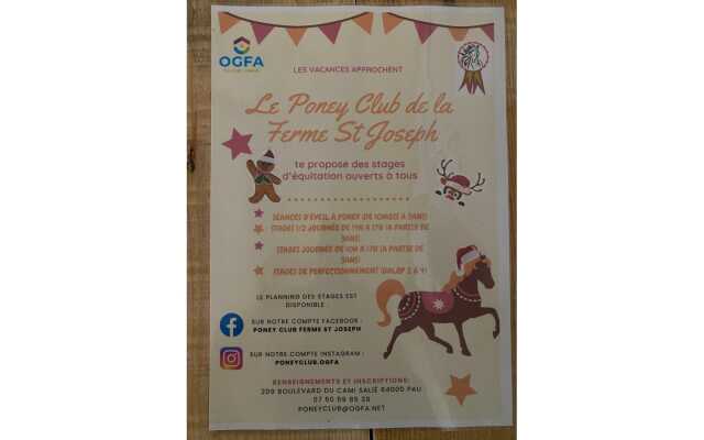 Stages vacances de Noel au Poney Club de la Ferme St Joseph