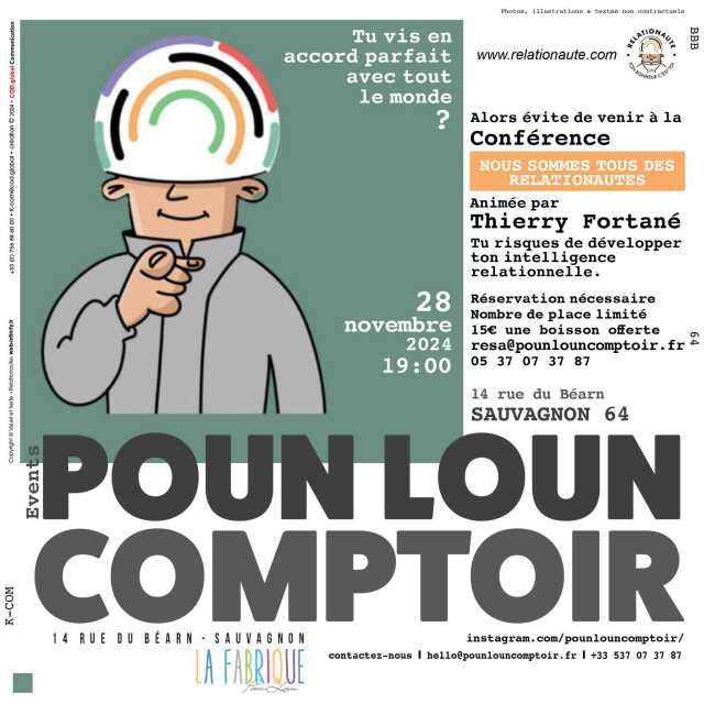 Conférence, au Poun Loun Comptoir