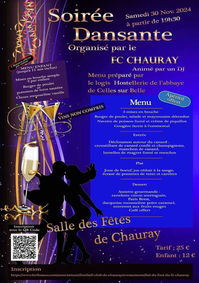 Soirée dansante FC CHAURAY - à Chauray