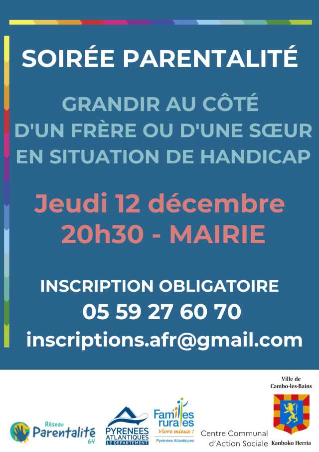 Soirée parentalité : « Grandir au côté d’un frère ou d’une sœur en situation de handicap »