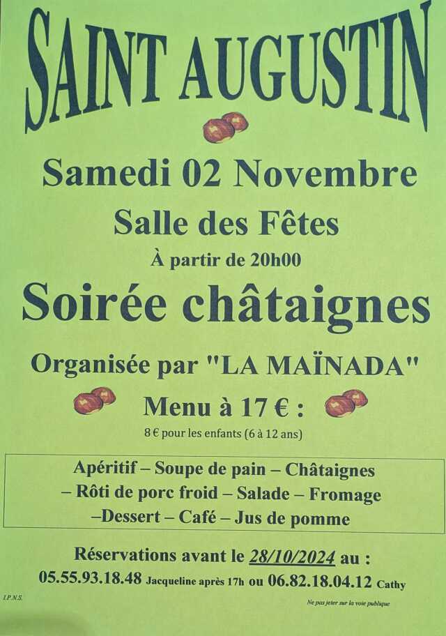 Soirée châtaignes