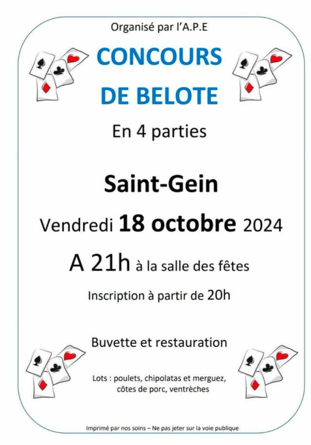 Concours de belote