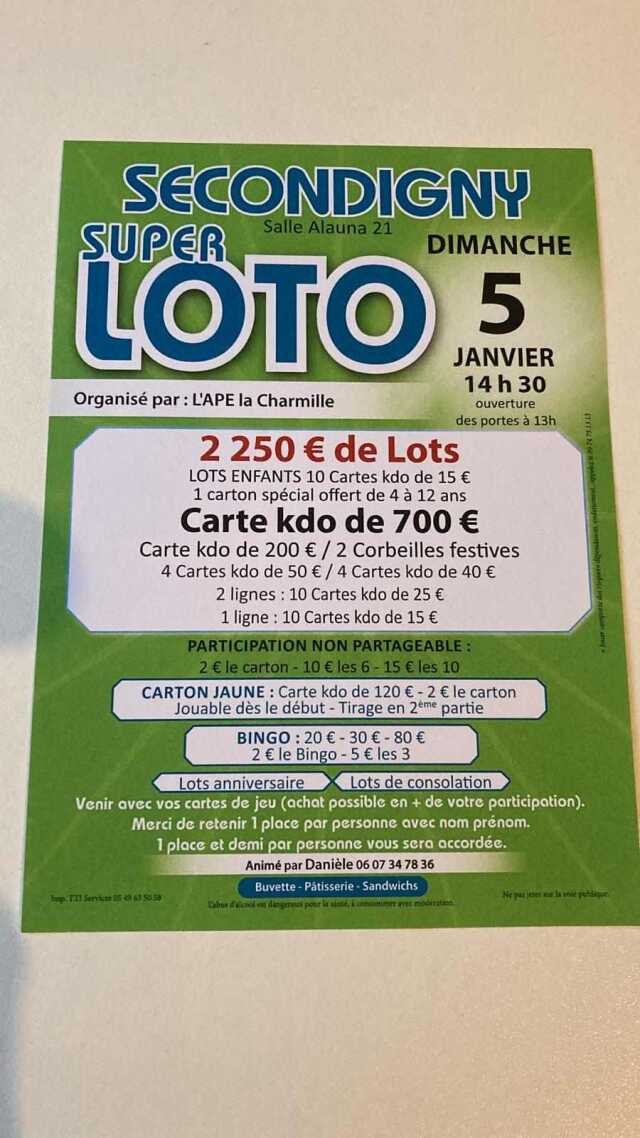 Super loto à Secondigny