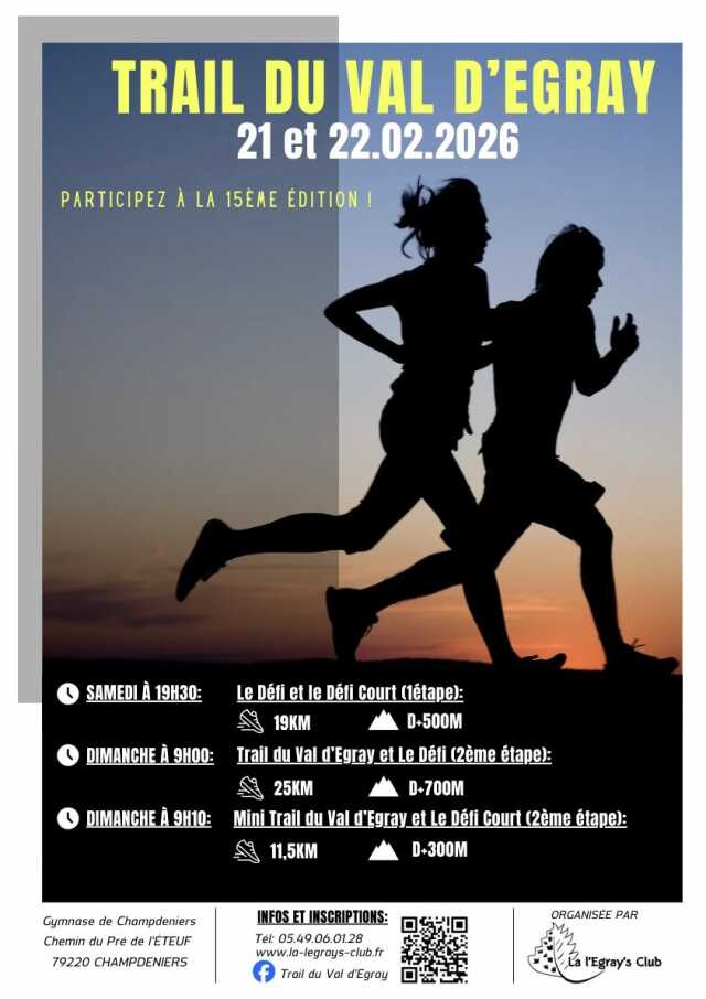 Trail du Val d'Egray : 15 ème édition