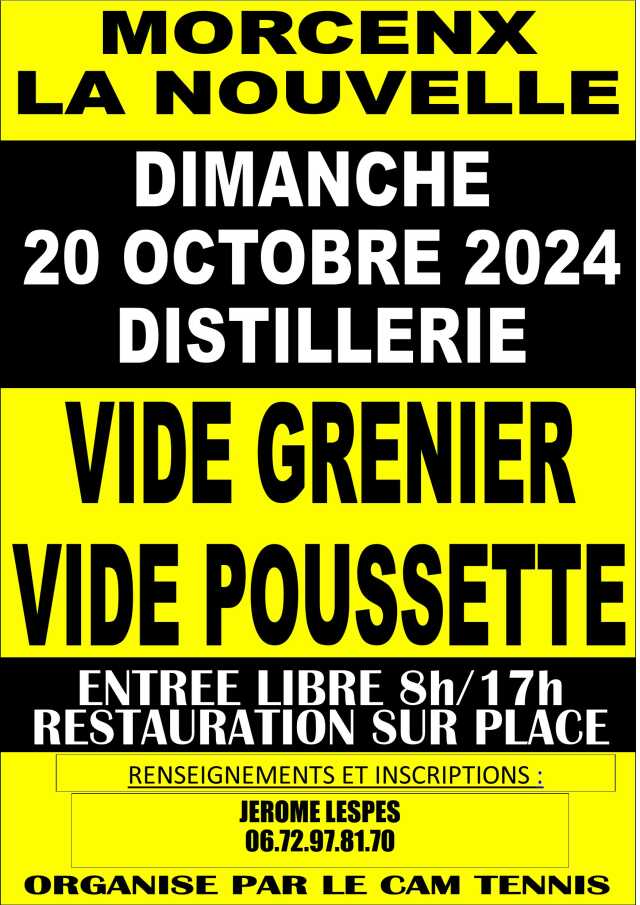 Vide grenier, Vide poussette, brocante du CAM Tennis