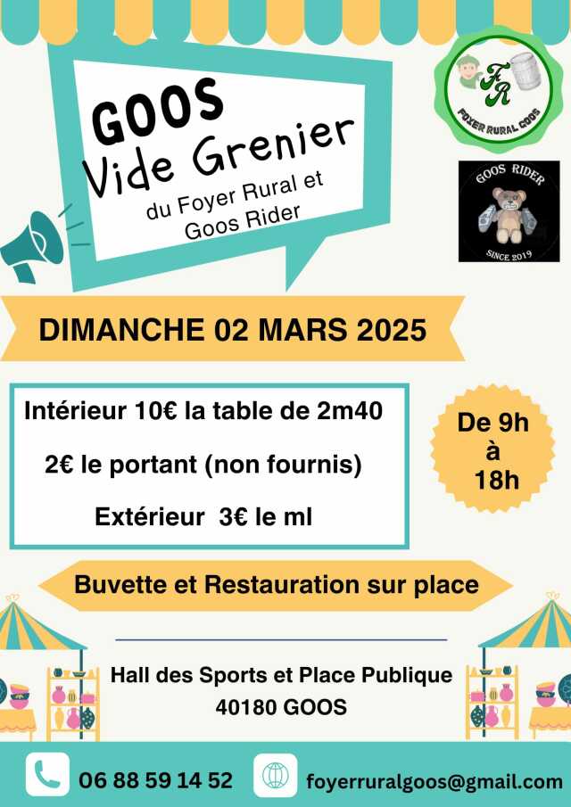 Vide-grenier du Foyer rural de Goos